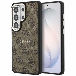 Guess suojakuori 4G Embossed Ring MagSafe Samsung Galaxy S26 Ultra:lle ruskea