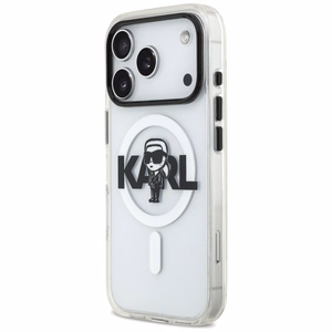 Karl Lagerfeld IML Karl Sketch Logo MagSafe Suojakuori iPhone 17 Pro:lle - Läpinäkyvä