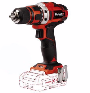 Einhell TE-CD 18/40 Li-Solo – akkuporakone-ruuvinväännin, 1500 RPM, 1.1 kg, musta/punainen