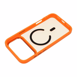 Suojakuori laitteelle iPhone 18 Pro Max / 17 Pro Max: Forcell F-Protect Smoke Hybrid Premium, MagSafe-yhteensopiva, väri: oranssi