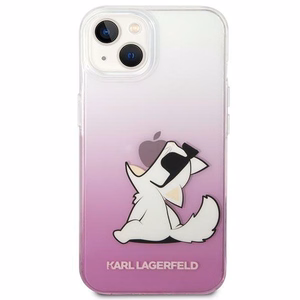 Karl Lagerfeld KLHCP14MCFNRCPI iPhone 14 Plus 6.7 "kovakotelo vaaleanpunainen / vaaleanpunainen Choupette Fun