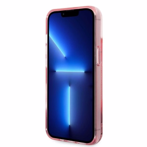 Karl Lagerfeld Glitter Choupette Head suojakuori iPhone 14 Plus:lle - vaaleanpunainen