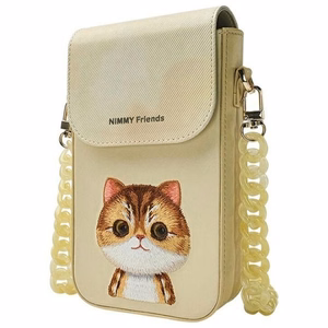 NIMMY 3in1-setti puhelinlaukku + Lompakko + GPS-suoja BIG EYED PET 2.0 Kissa khaki