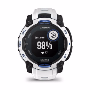 Garmin Instinct 3 Solar -kello, 45 mm, valkoinen