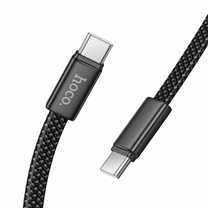 Hoco X125 Litteä Kaapeli USB-C – USB-C 3A 60W 1m musta