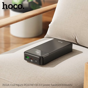 Varavirtalähde (f) Hoco 20000 mAh QC3.0 PD 3A 20W J102A musta