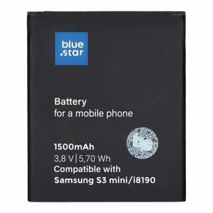 Akku Samsung S3 Mini I8190:lle 1500 mAh Blue Star Premium