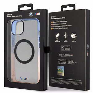 BMW BMHMP14SHTGE Suojakuori iPhone 14 6.1" harmaa/harmaa hardcase Gradient Bumper MagSafe