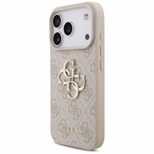 GUESS GUE005597 (4G PU Big Logo) suojakuori laitteelle iPhone 18 Pro / 17 Pro, väri: vaaleanpunainen