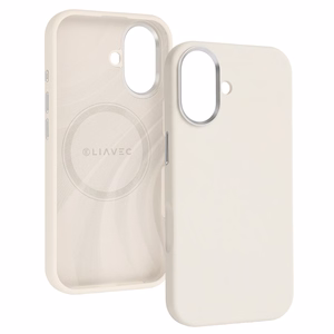 Liavec Silky suojakuori metallisella kamerakehyksellä Iphone 17 -puhelimelle beige