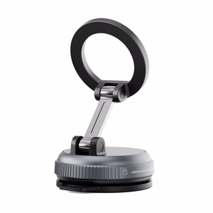 Forcell F-Grip Magic Mag magneettinen autoteline puhelimelle imukupilla, MagSafe-yhteensopiva – musta