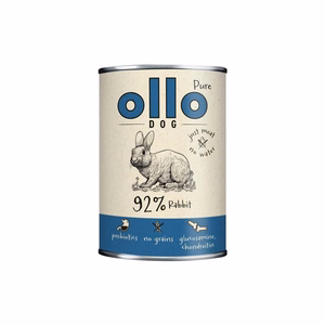 OLLO Pure Rabbit -koirien märkäruoka, 400 g