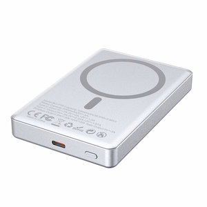 BWOO ultrasliimi alumiininen magneettinen varavirtalähde P76 PD 20W 10000 mAh digitaalinäyttö USB-C musta