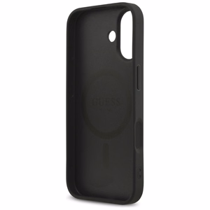 Guess Saffiano Classic Logo MagSafe kuori iPhone 17:lle - musta
