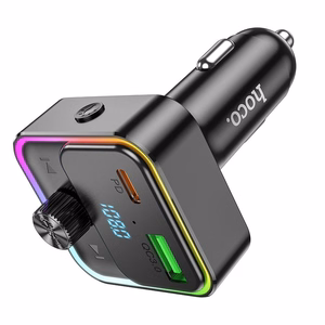 Car charger Hoco QC3.0 PD 30W with transmitter FM E81 black