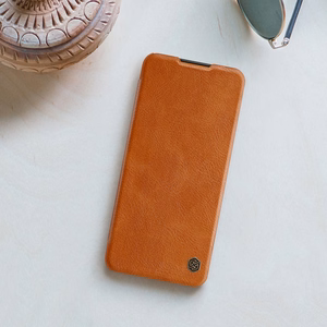 Nillkin Qin nahkainen holsteri tapauksessa Samsung Galaxy A03s punainen
