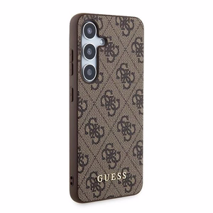 Guess 4G Metal Gold Logo Suojakuori Samsung Galaxy A35:lle - ruskea