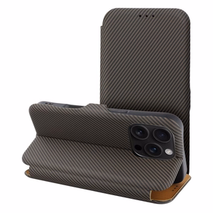 Lompakkokuori iPhone 16 PRO MAX:lle Folio Side Magnet ruskea
