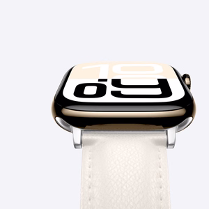 AmazingThing Class Band Leather Strap for Apple Watch 45 / 46 / 49 mm - Light Beige