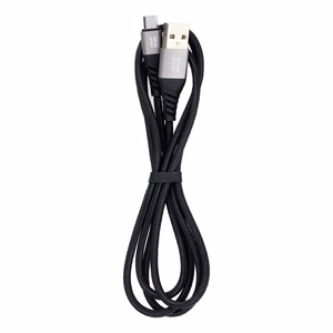 BLUE STAR kangaspäällysteinen kaapeli 2A USB A - Micro USB TFK-DC-003 1,2 m musta