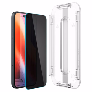 Spigen Glas.tR EzFit Privacy Tempered Glass for iPhone 15/16 with Adapter (2 pcs.)