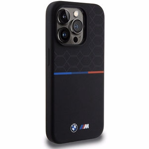 BMW M Silikoninen Pattern MagSafe Suojakuori iPhone 15 Pro:lle - musta