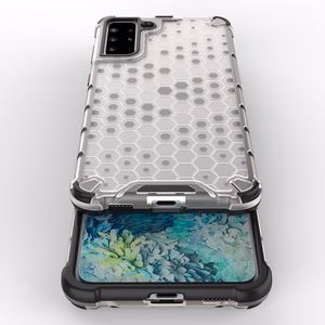 Honeycomb tapauksessa panssaroitu suojus geelirunko Samsung Galaxy S22 + (S22 Plus) sininen