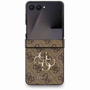 GUESS Suojakuori SAMSUNG Z Flip7 GUHCZF74GMGBR (PU Leather 4G Metal Logo) ruskea