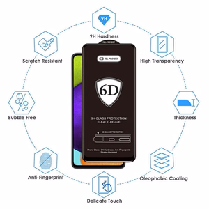 Tel Protect Full Glue 6D Tempered Glass for SAMSUNG GALAXY A24 4G/A25 5G/M34 5G BLACK