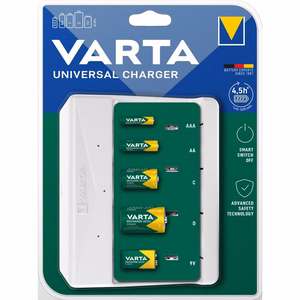 VARTA UNIVERSAL CHARGER 57658 9V, R14, R20 (ilman paristoja)