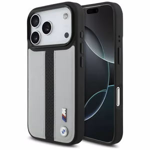 BMW M Perforated Stripe Logo MagSafe Suojakuori iPhone 17 Pro:lle - Harmaa