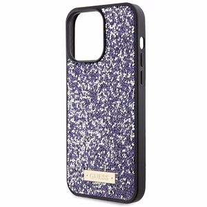 Guess Rhinestone Metal Logo case for iPhone 15 Pro - pink