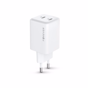 Forever TC-08-45CC GaN PD charger 2x USB-C 45W white