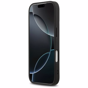 DKNY Repeat Texture Pattern with Tonal Stripe suojakuori iPhone 17 Pro:lle - musta
