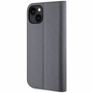 Karl Lagerfeld KLBKP14SSANKCPG iPhone 14 6.1 kirjakuori hopeinen/hopeinen Saffiano Karl & Choupette