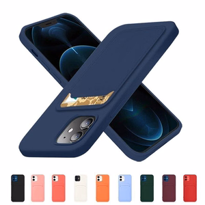 Korttikotelo Silikoni lompakko asia korttipaikka asiakirjat Samsung Galaxy A73 Musta