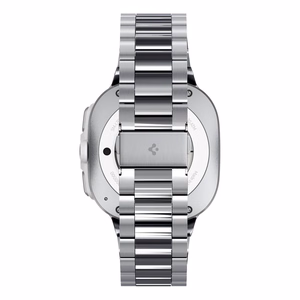 Spigen Modern Fit Band -metalliranneke Samsung Galaxy Watch Ultra 47 mm -kellolle, hopea