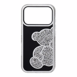 Suojakuori iPhone 17 PRO:lle Teddy Bear hopeinen
