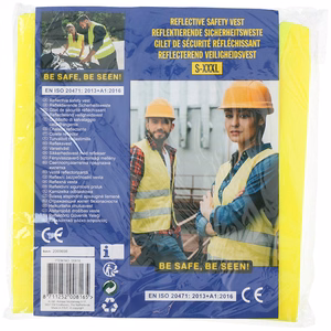 Lifetime reflective safety vest, yellow, size S–XXXL