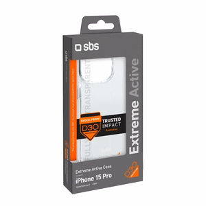 SBS D3O iPhone 15 Pro Suojakuori - läpinäkyvä