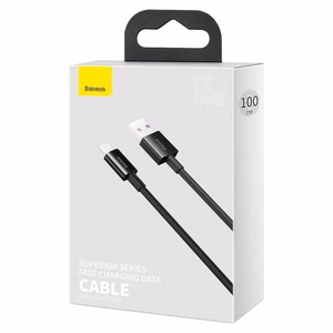 USB-kaapeli Baseus Superior USB - Type-C 66W 2,0m musta CATYS-A01