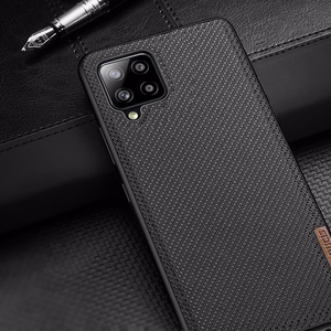 Dux Ducis Fino kotelo päällystetty nylon materiaalia Samsung Galaxy A42 5G musta musta