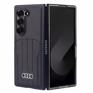 Audi Synthetic Leather MagSafe Suojakuori Samsung Galaxy Z Fold 6:lle - musta