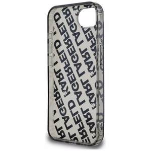 Karl Lagerfeld IML Repeat Logo Alkuperäinen Pussi iPhone 17e/16e:lle - Hopeinen