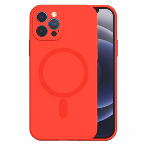 TEL PROTECT MagSilicone Suojakuori iPhone 13 Pro:lle punainen