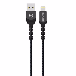 Blavec Raptor punottu kaapeli - USB - Lightning - 2,4A 0,5 m Apple CarPlay (CRA-UL24BG05) musta-harmaa