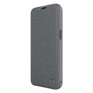Nillkin Qin Qin Cloth Pro Case Case iPhone 14 Plus kameran kansi Holster kansi Flip Case harmaa