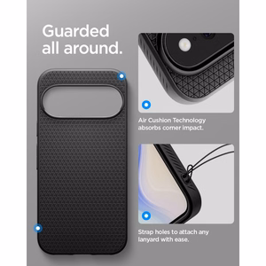 Spigen Liquid Air suojakuori mallille Google Pixel 11 – väri: mattamusta