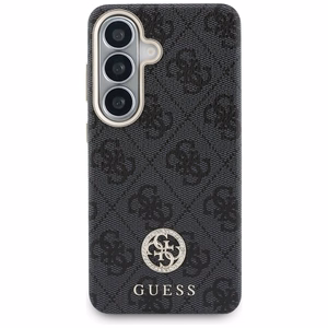 Guess suojakuori 4G Rhinestone Round Logo MagSafe Samsung Galaxy S26:lle musta