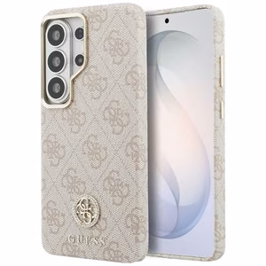 Guess suojakuori 4G Rhinestone Round Logo MagSafe Samsung Galaxy S26 Ultra:lle pinkki
